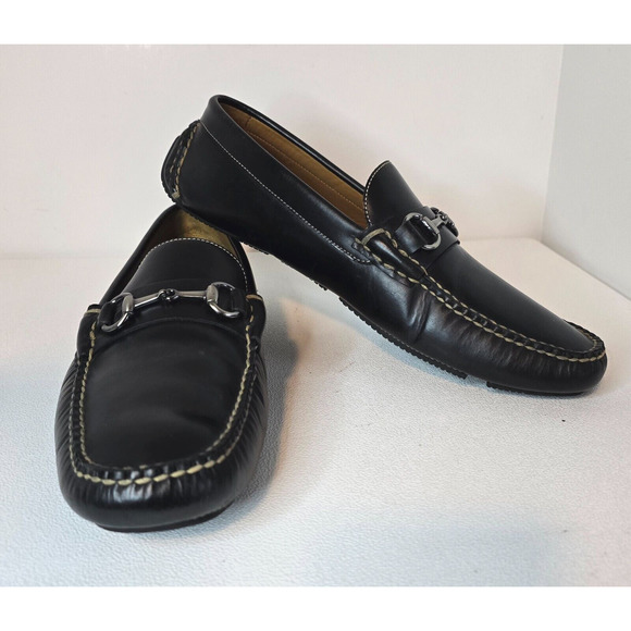 Peter Millar Other - Peter Millar Men's Black 10 M Leather Horse-bit Loafers Driving Shoes